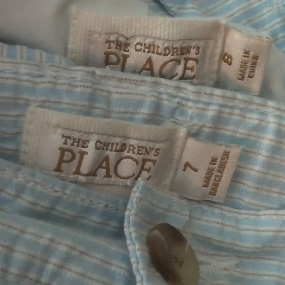 Boys Y2K Children's Place Blue White Seersucker Suit‎ 7/8 Jacket Dress Pants - Picture 2 of 12